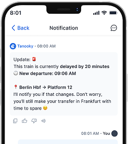 Get real-time info on your trip