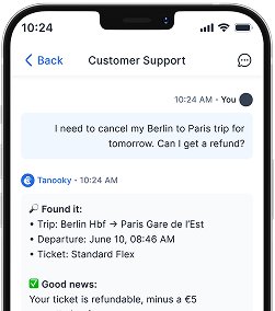 Get support in seconds