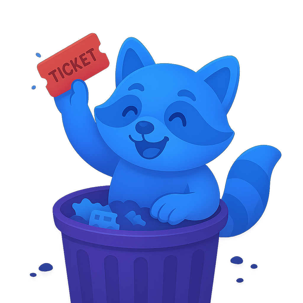 Tanooky in trash